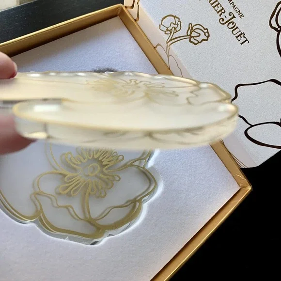 Perrier Jouet Verre Bell Epoque Acrylic 4pc Coaster Set - Picture 6 of 13